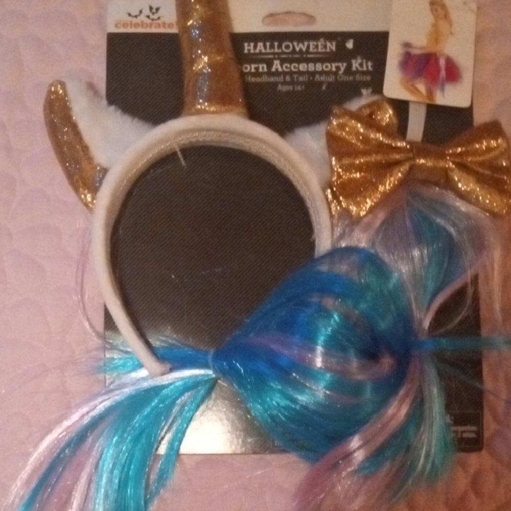 Celebrate It Unicorn Accessory Kit with Gold and Blue